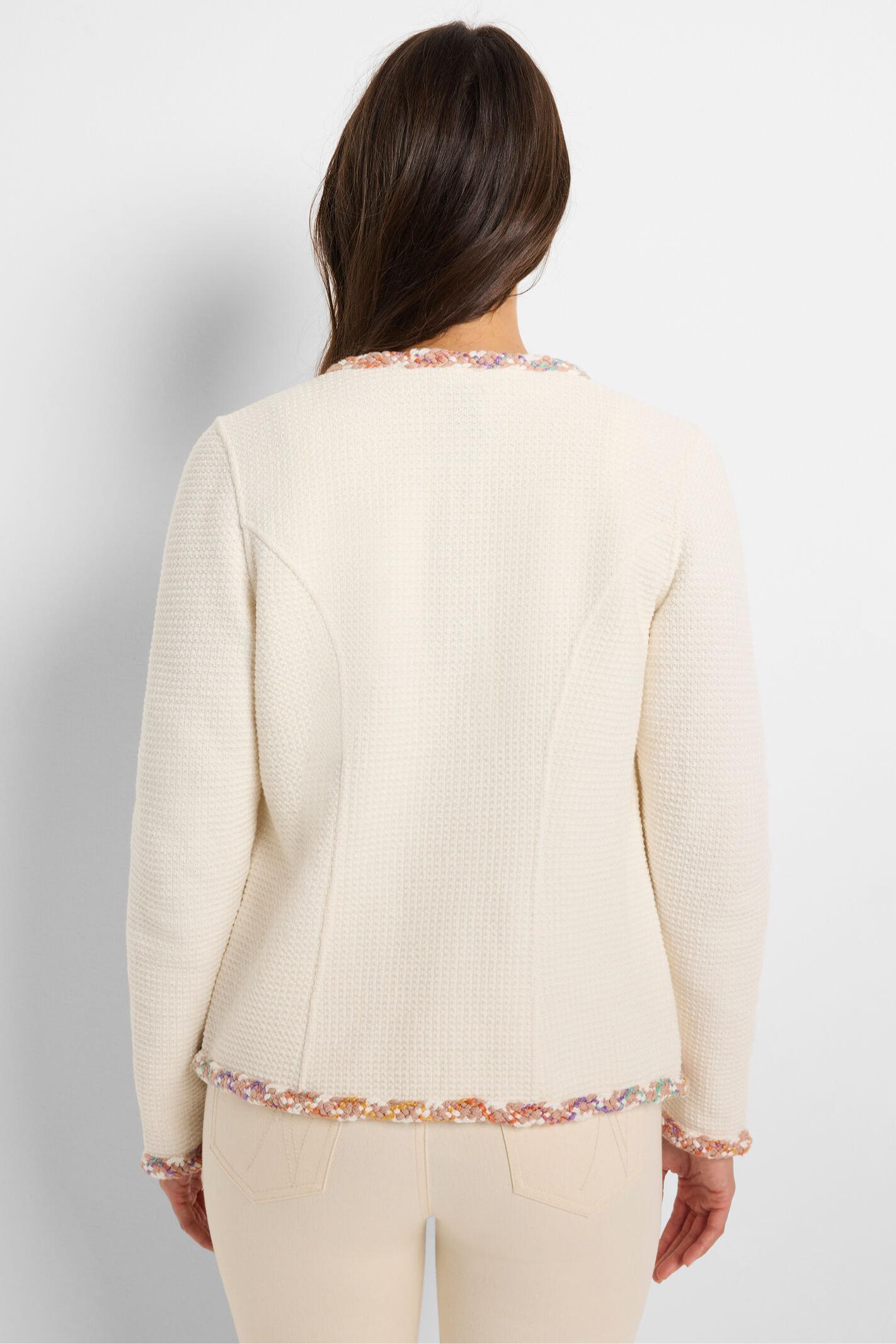 Mix Trim Knit Jacket Product Image