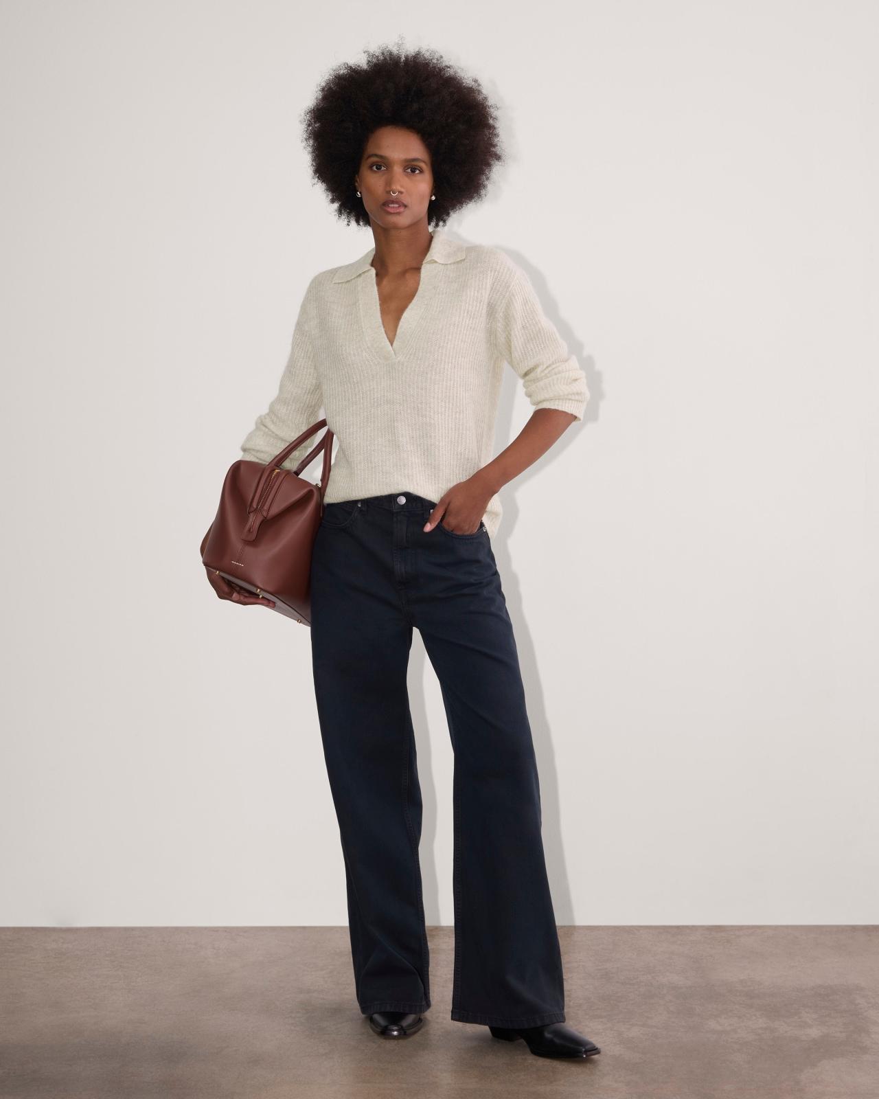 The Oversized Polo in Alpaca Product Image