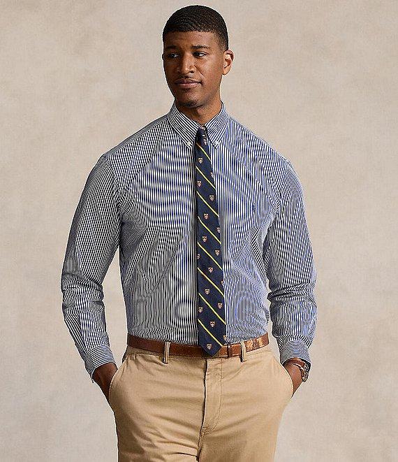 Polo Ralph Lauren Big & Tall Classic Fit Striped Stretch Poplin Shirt Product Image