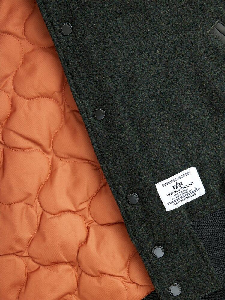 WOOL VARSITY BOMBER JACKET GEN II (OG-107 GREEN) Male Product Image