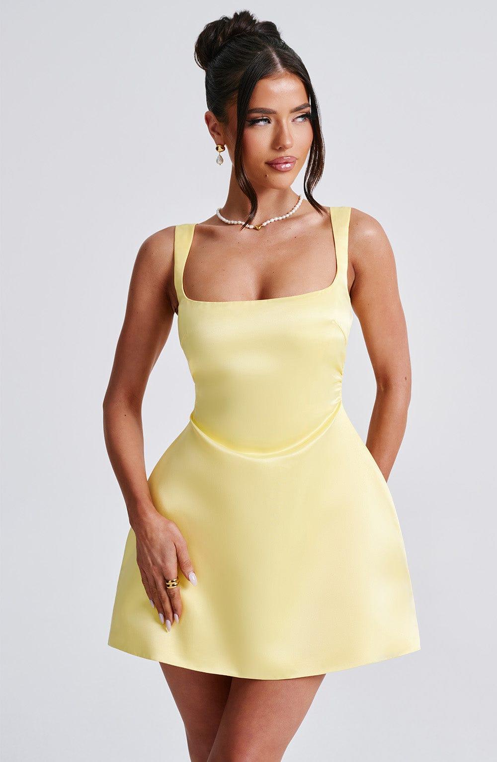 Sofie Mini Dress - Lemon Product Image