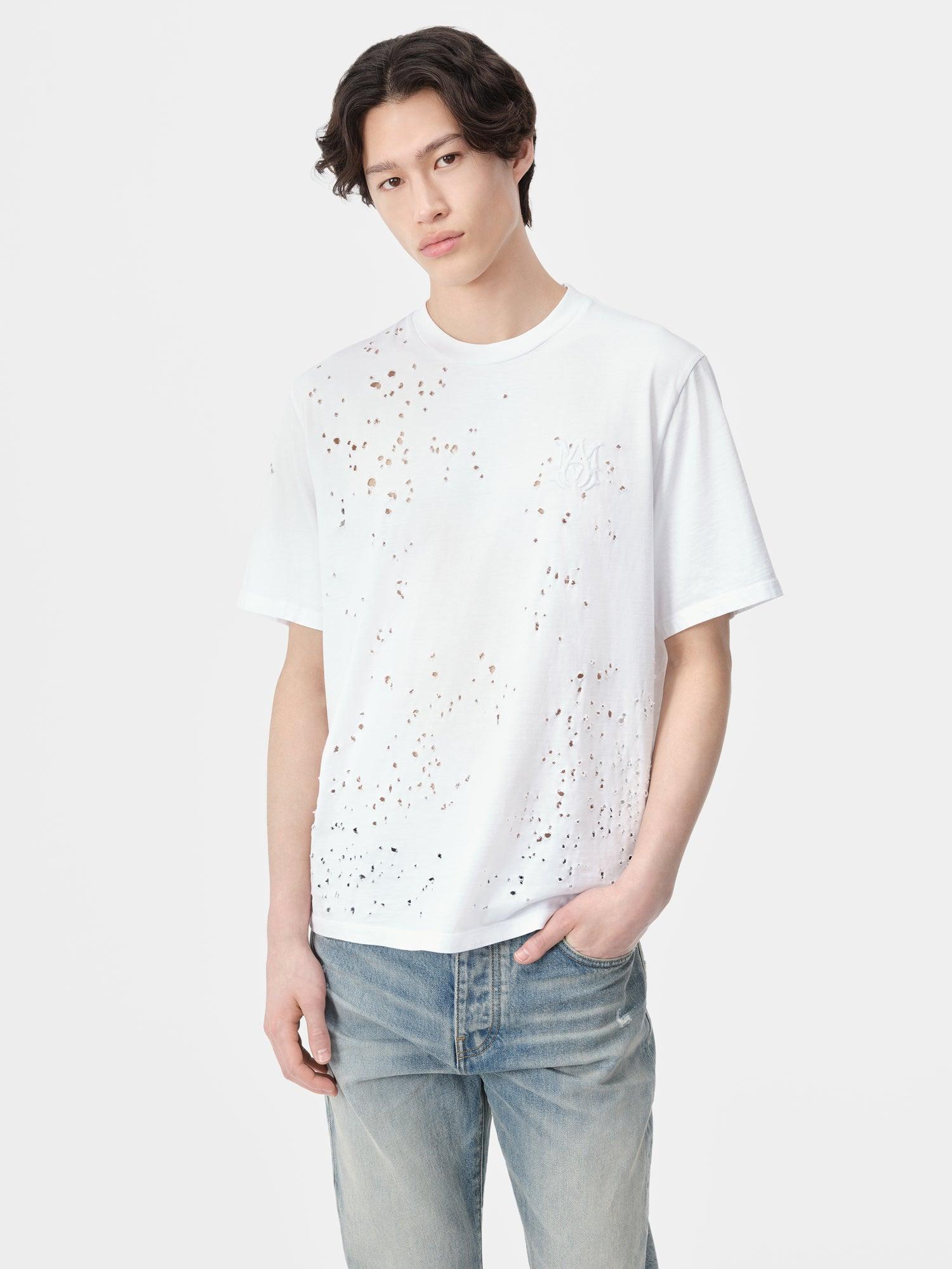 MA SHOTGUN EMBROIDERED TEE - White Male Product Image
