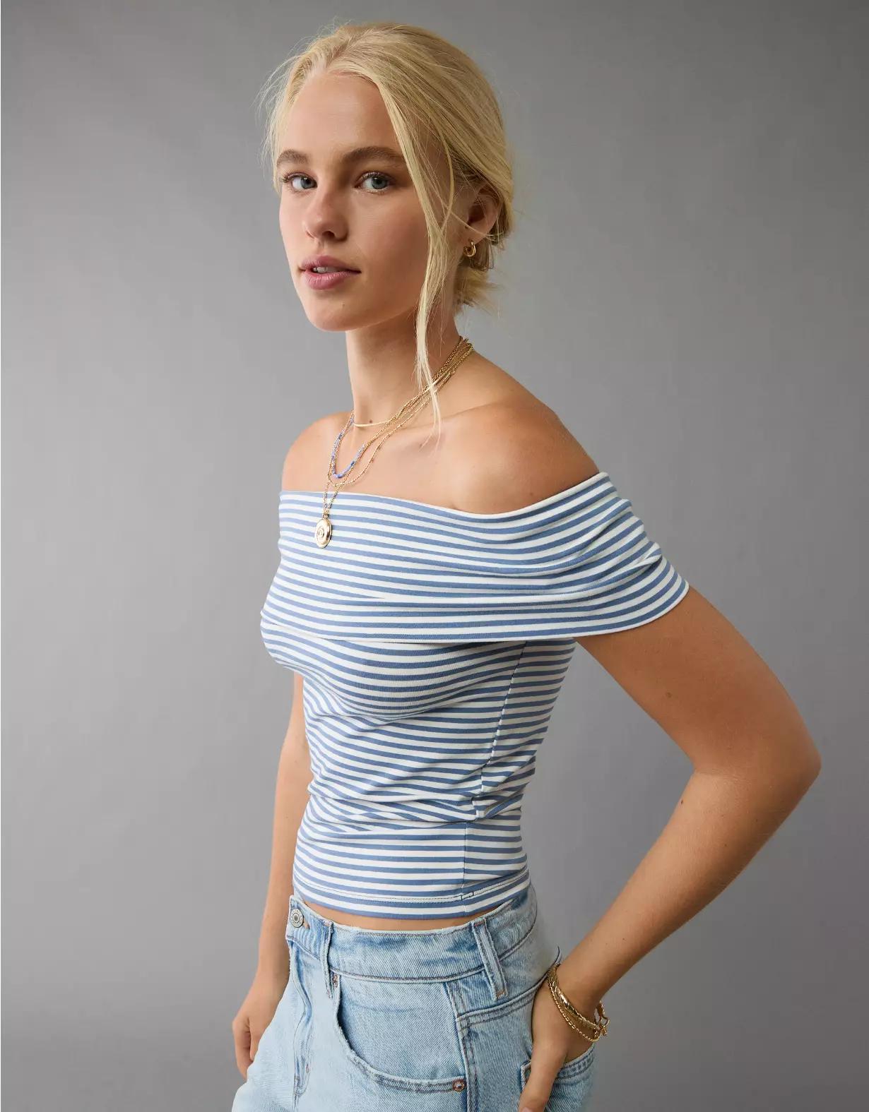 AE Off The Shoulder Foldover Top Product Image