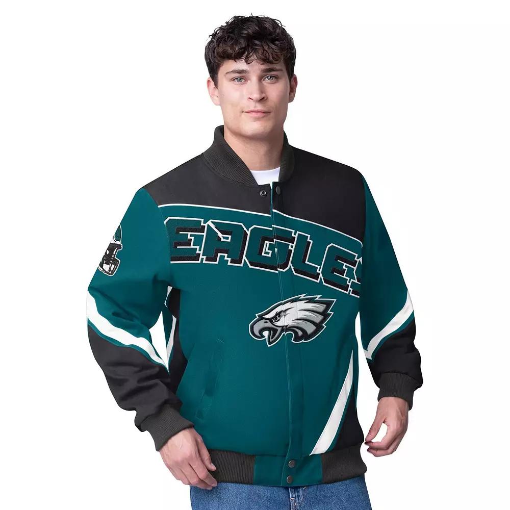 Men's G-III Extreme Green Philadelphia Eagles Maximum Racing Full-Snap Jacket,  Product Image
