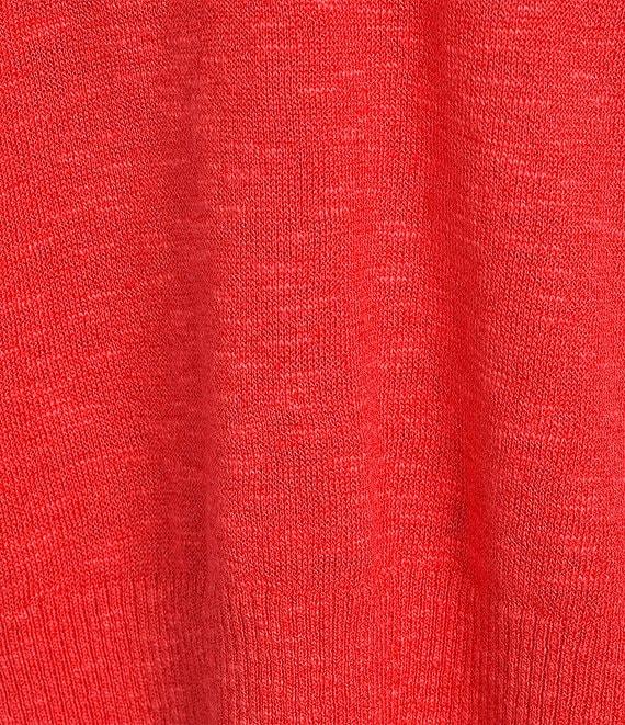 Eileen Fisher Organic Linen Cotton Blend V-Neck Long Sleeve Sweater Product Image