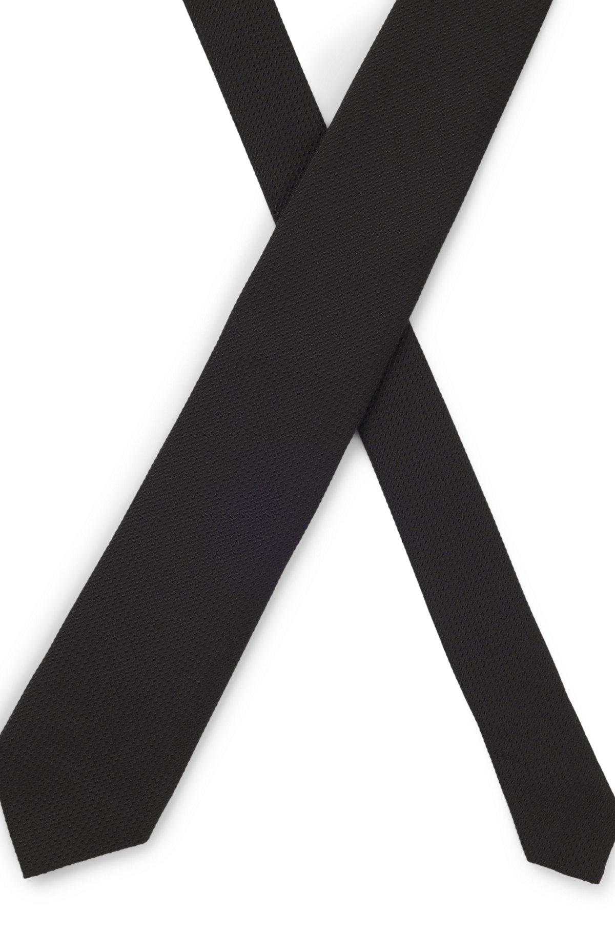 Structured tie in cotton and silk Product Image