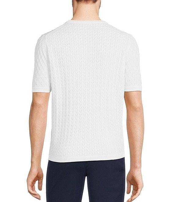 Murano Shape of Water Collection Textured Short Sleeve Sweater Product Image