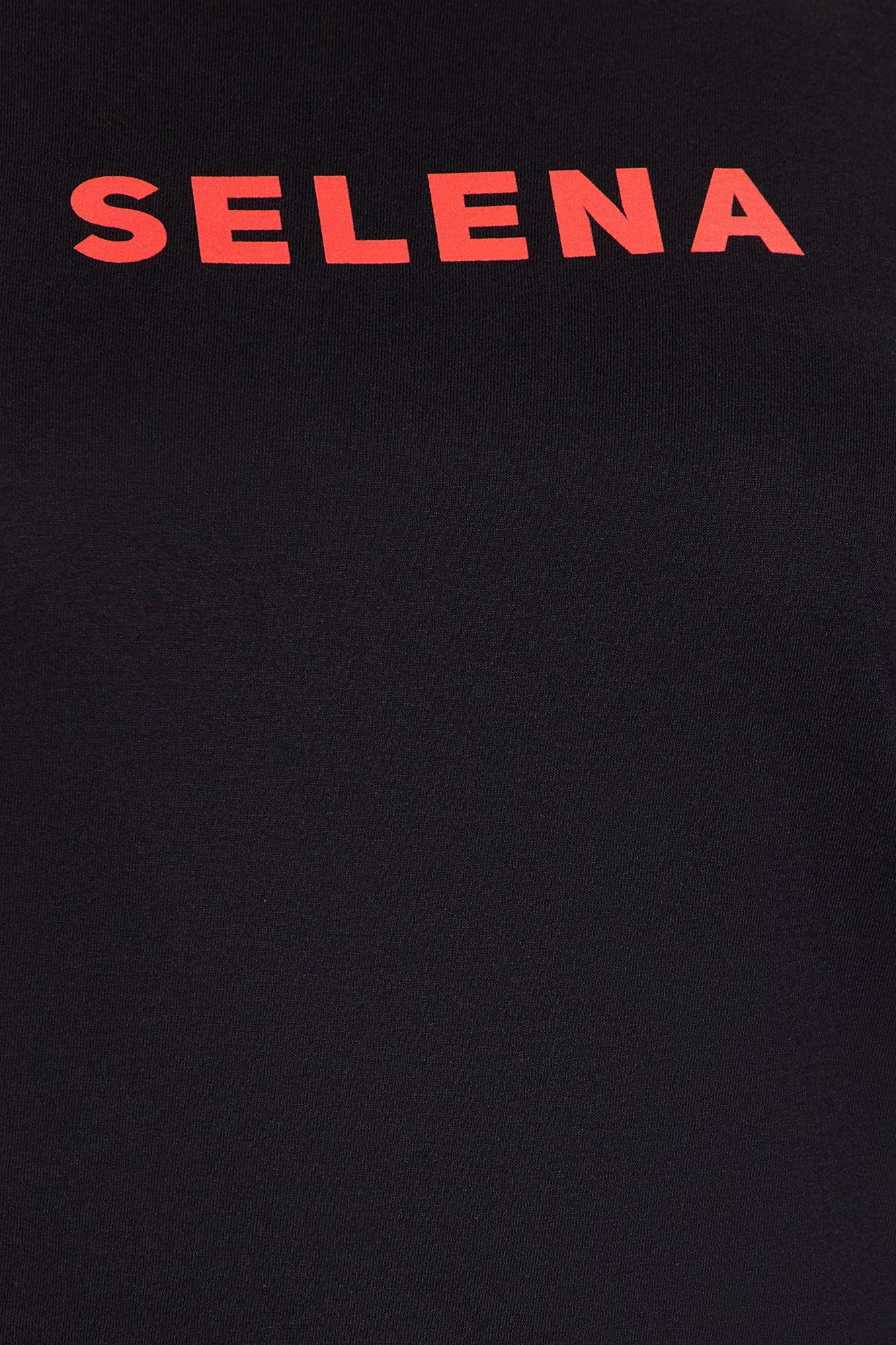 Selena Front And Back Graphic Tee - Black Female Product Image