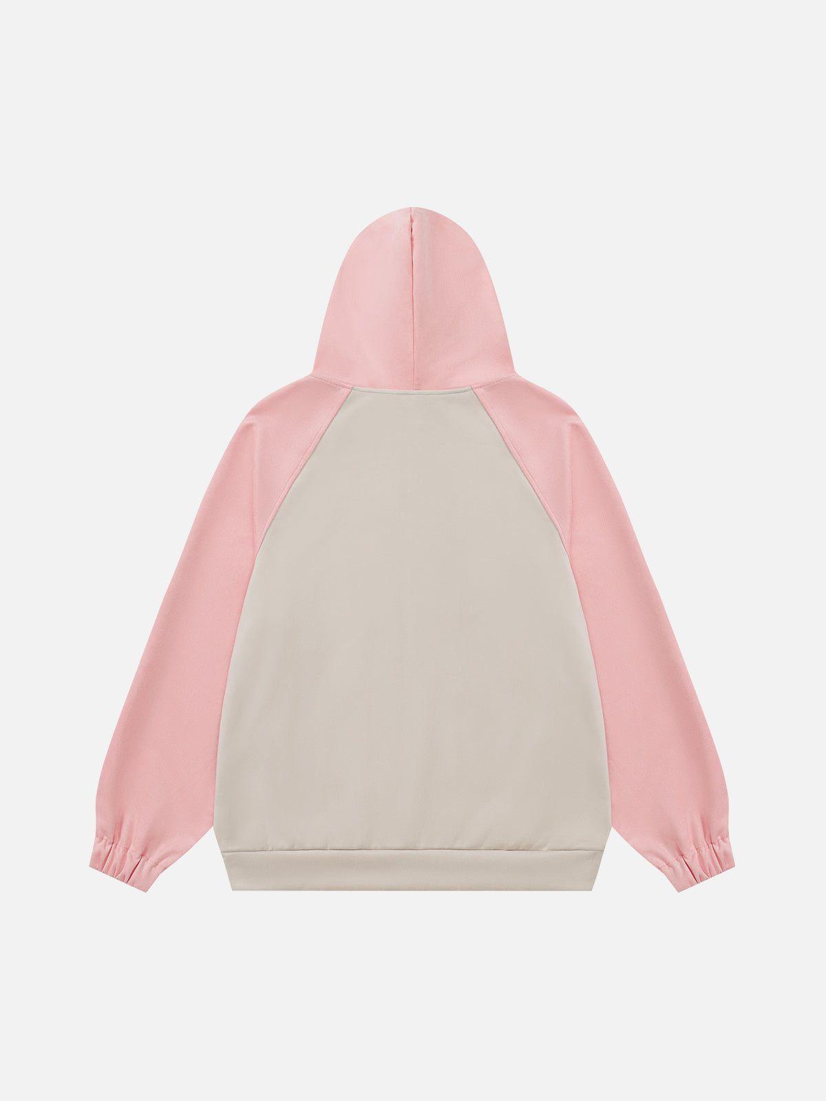 Aelfric Eden Suede Star Patchwork Zip Up Hoodie Product Image