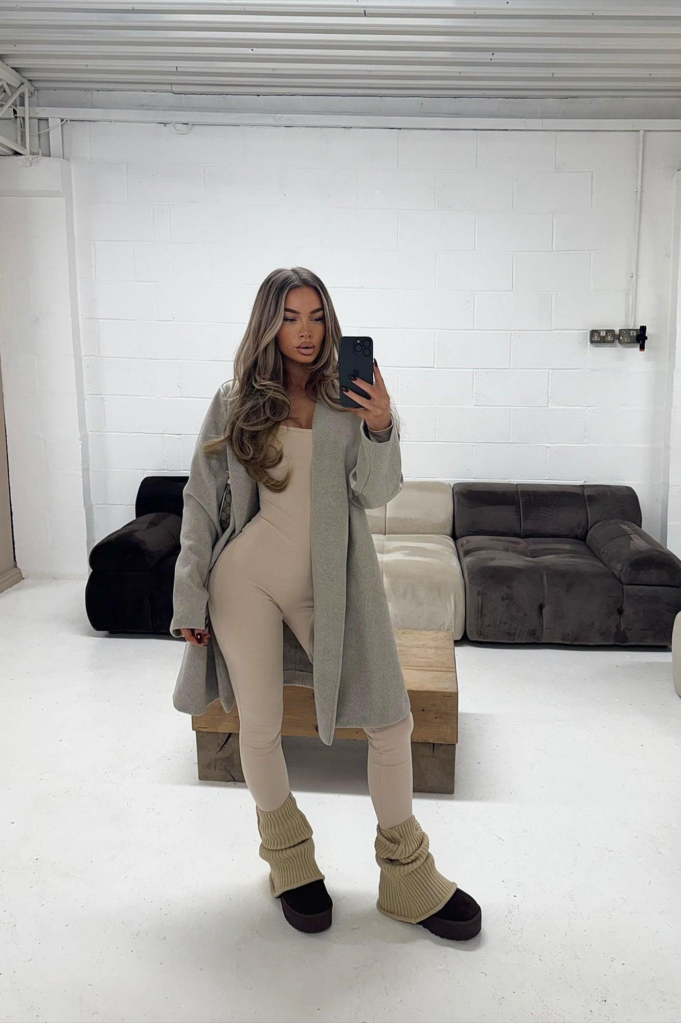 Hailey Snatched Jumpsuit - Cream Product Image