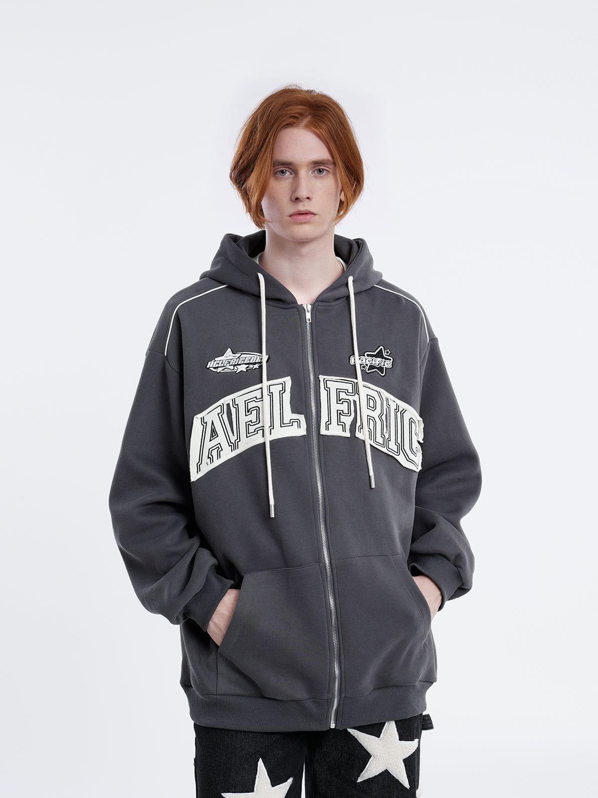 Aelfric Eden Applique Zip Up Hoodie Product Image
