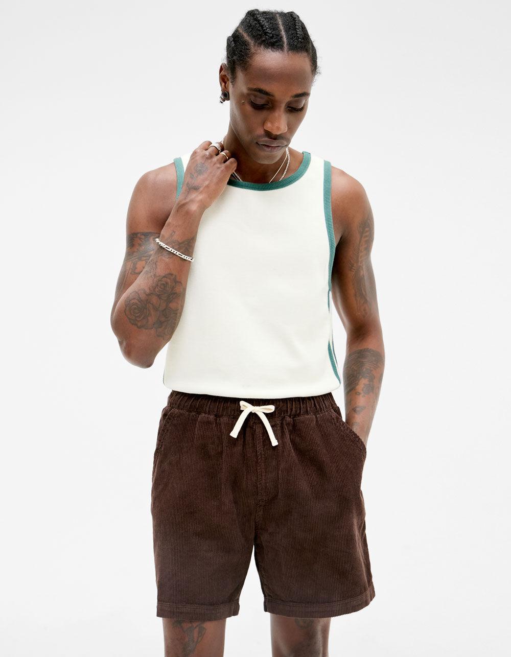 BDG Urban Outfitters Mens Cord Shorts - BROWN Product Image