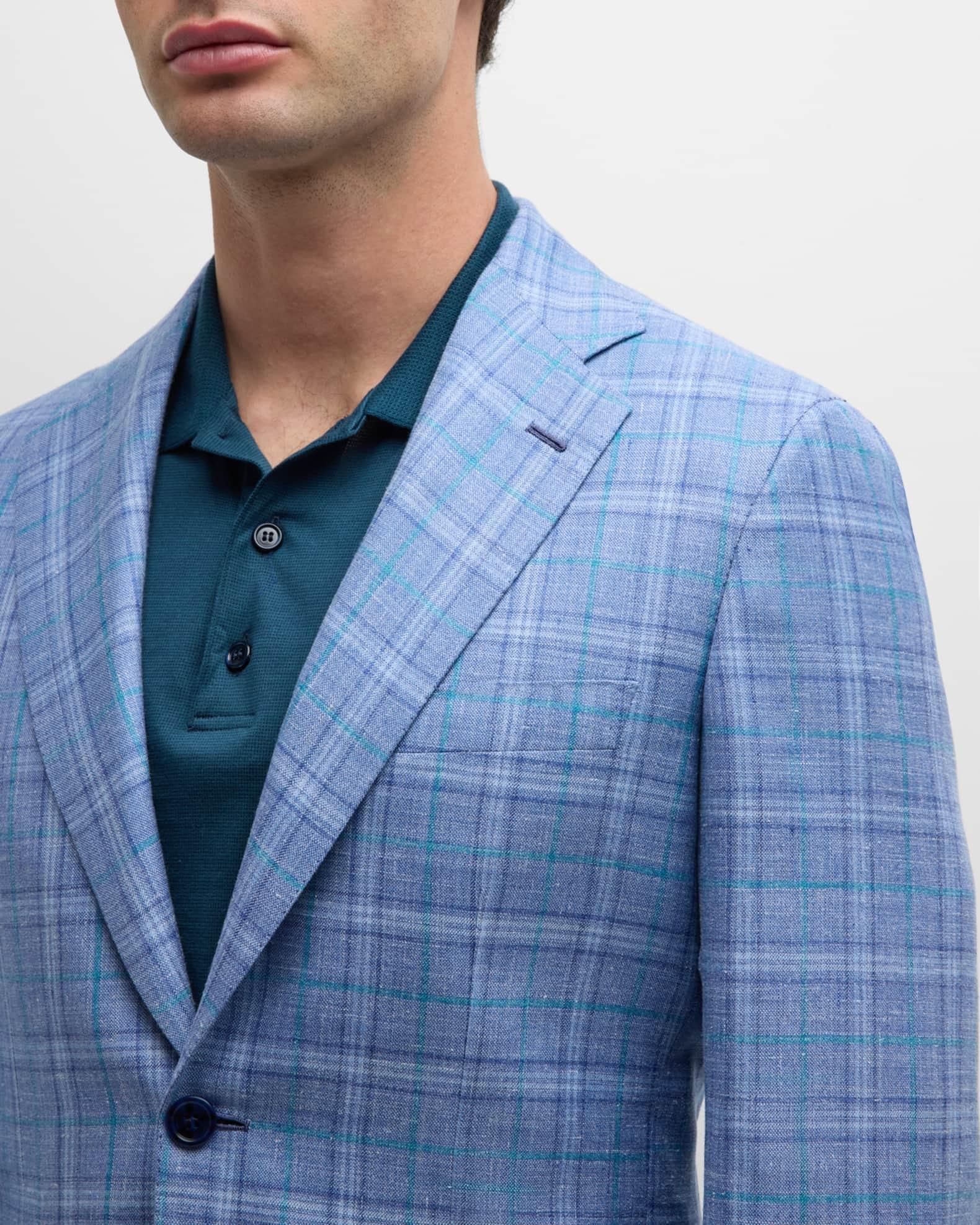 Men's Cashmere-Blend Plaid Sport Coat Product Image