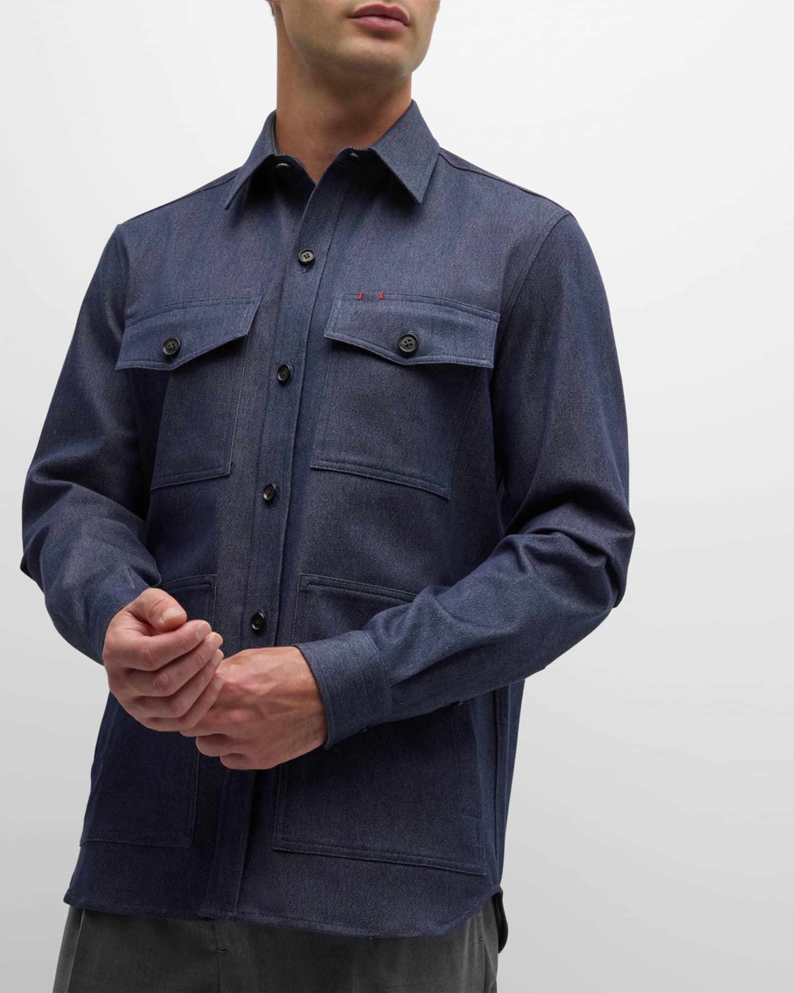 Men's Cotton and Cashmere Overshirt Product Image