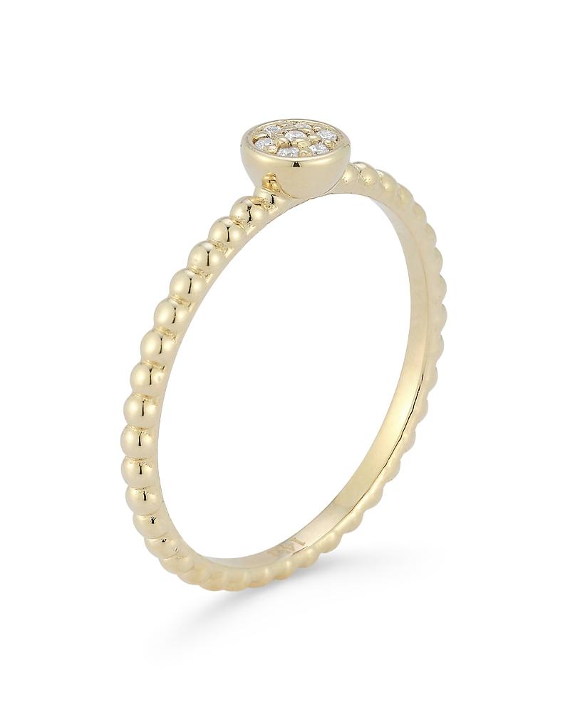Moon & Meadow 14K Yellow Gold Diamond Mini Cluster Ring Product Image