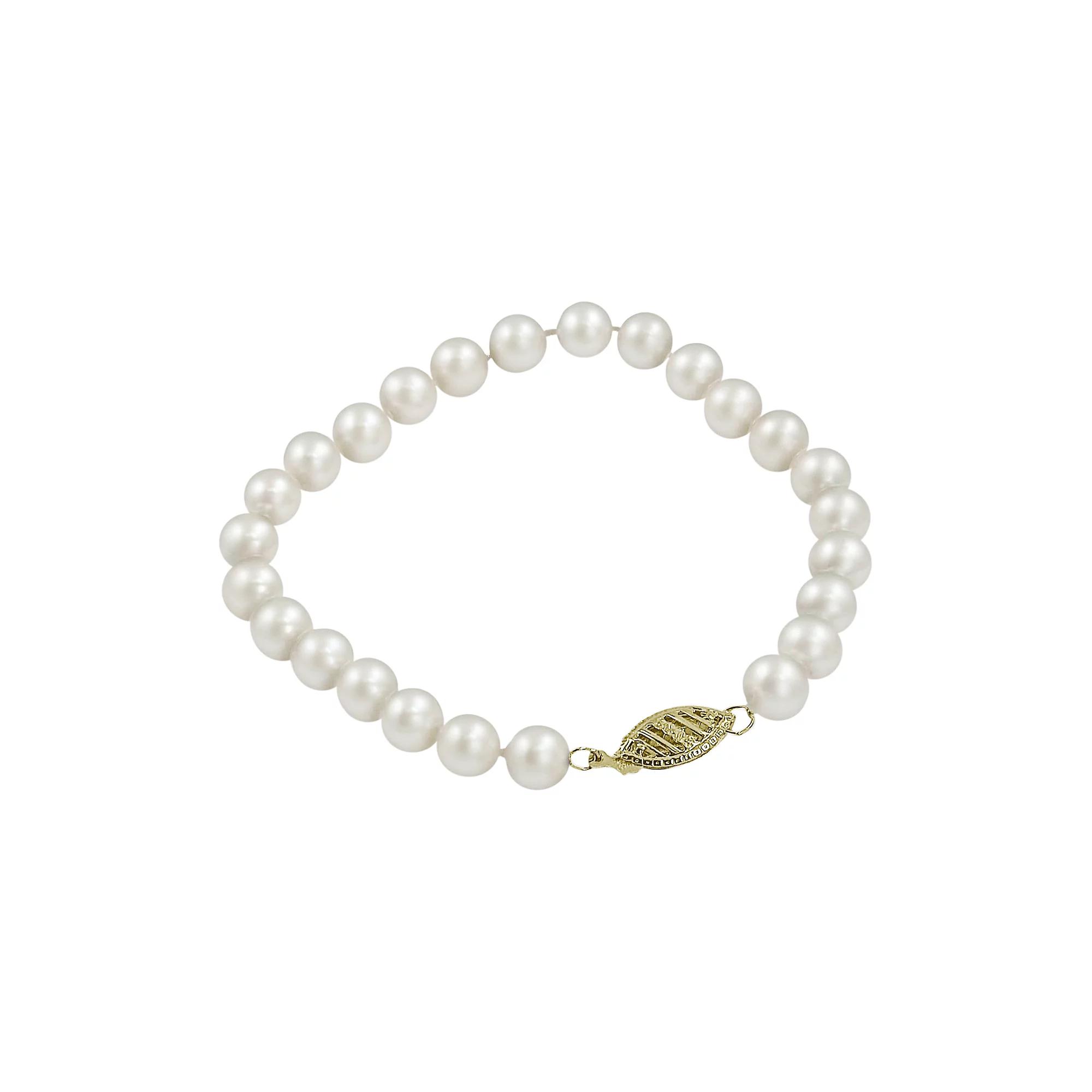 PearLustre by Imperial 10k Gold Freshwater Cultured Pearl Bracelet - 8-in., Women's,  Product Image