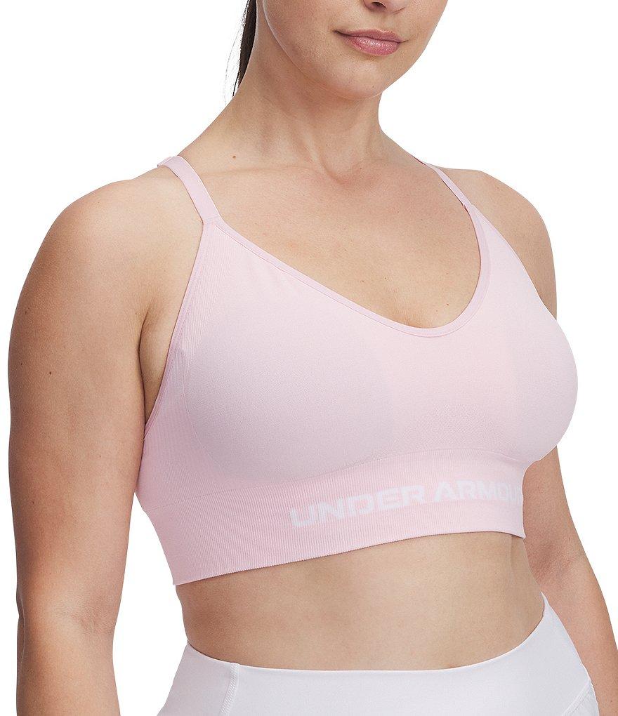 Under Armour Solid 4-Way Stretch Vanish Seamless Scoop Neck Sports Bra Product Image