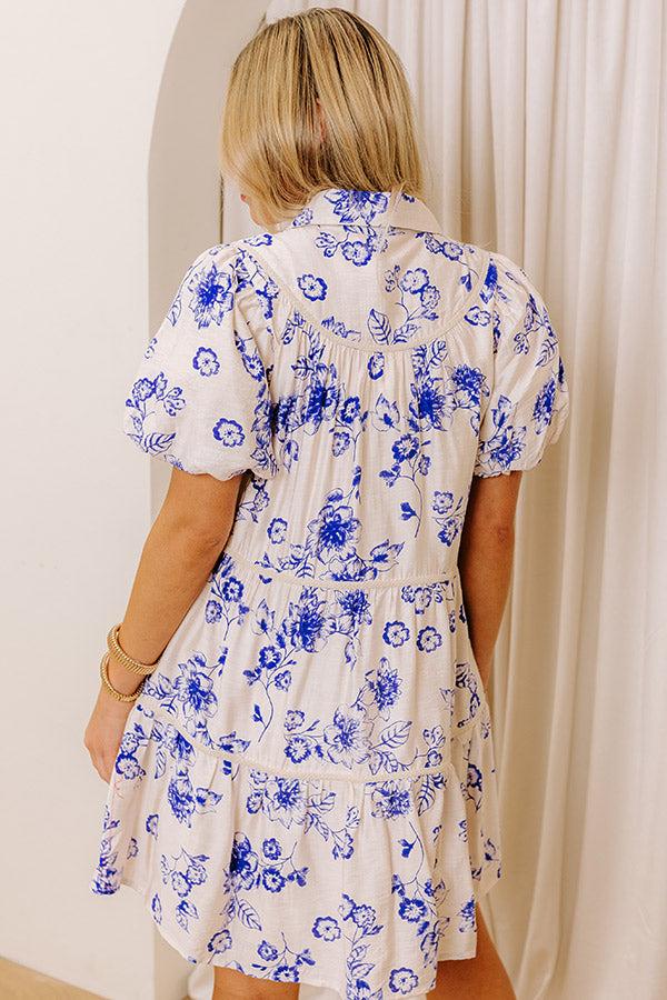 Tea Garden Chic Floral Mini Dress Product Image