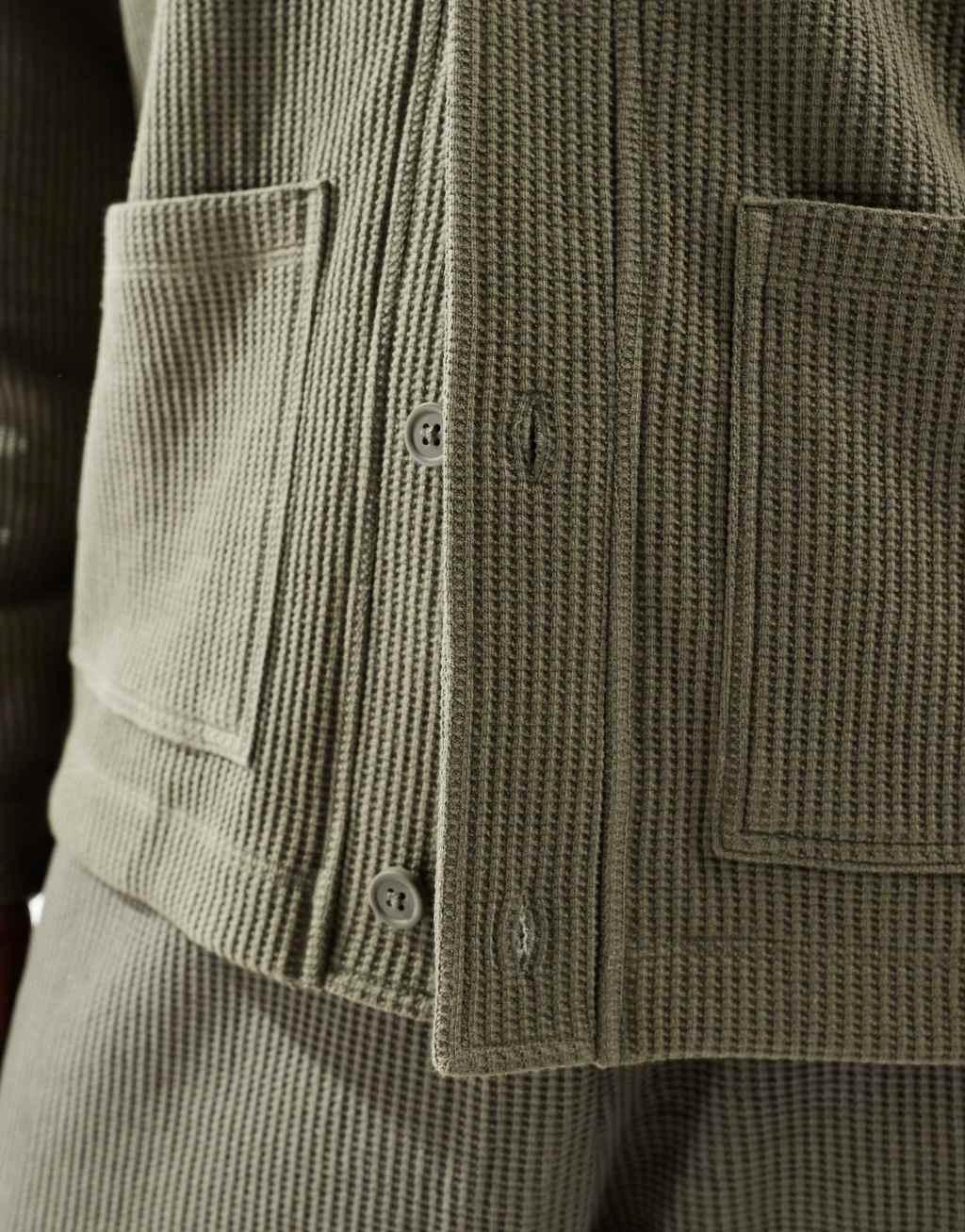 ASOS DESIGN oversized jersey cardigan in khaki Product Image