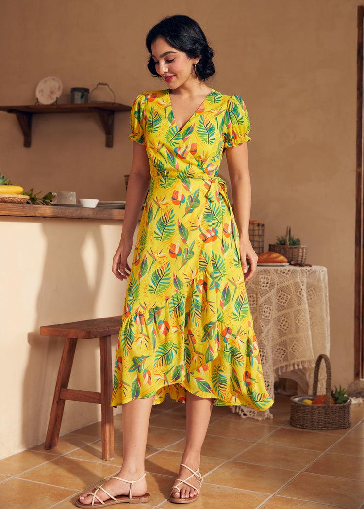 Air of Elegance Wrap Dress Product Image