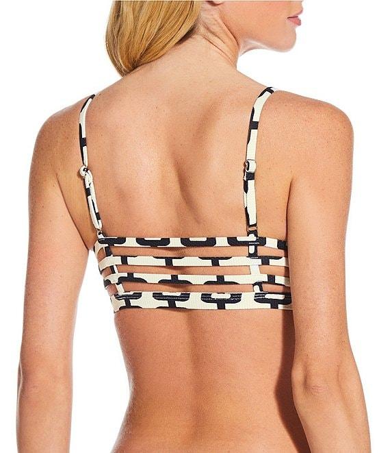 Gianni Bini Retro Fille Textured Pique WIde Band High Waisted Swim Bottom Product Image