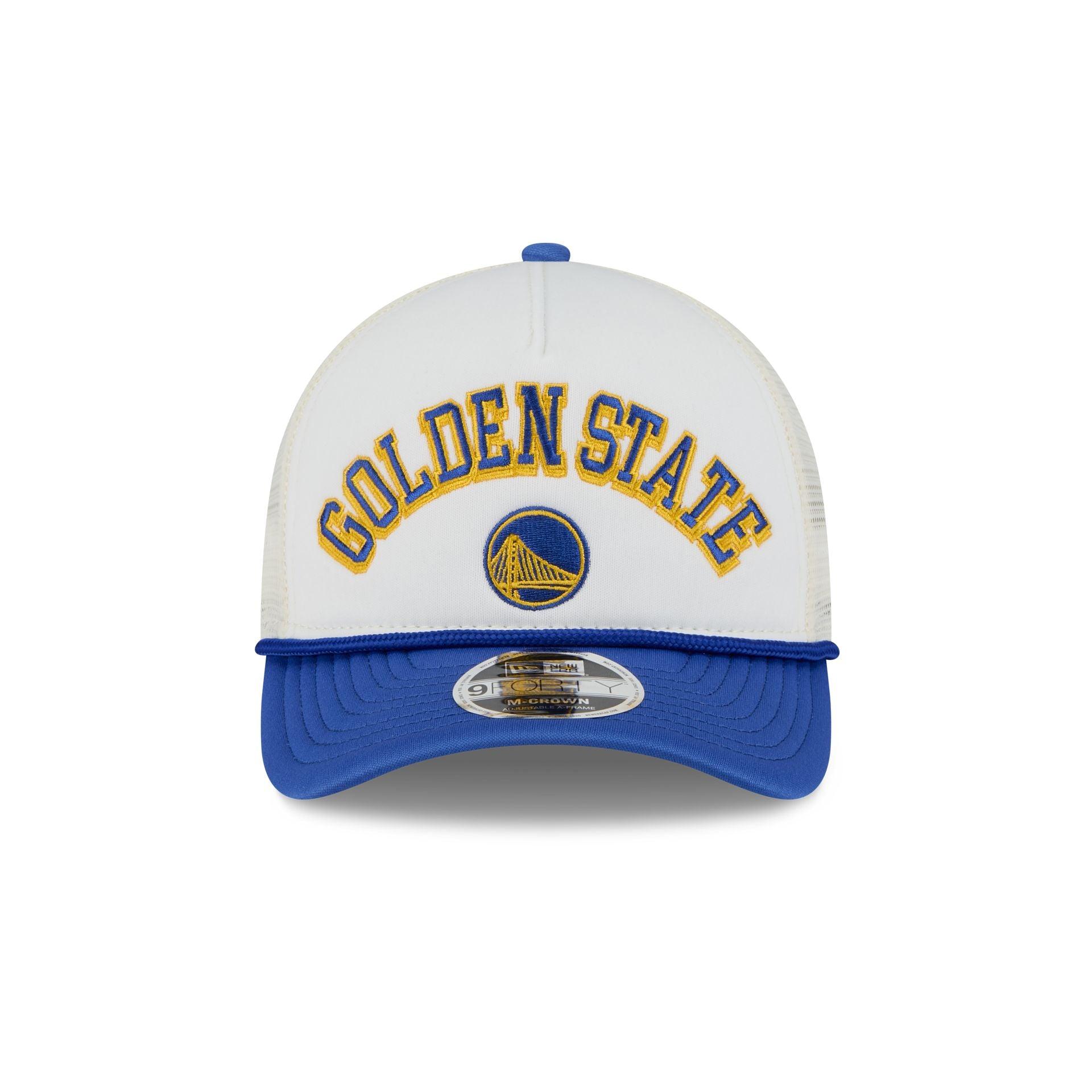 Golden State Warriors Chrome Arch 9FORTY M-Crown A-Frame Trucker Hat Male Product Image