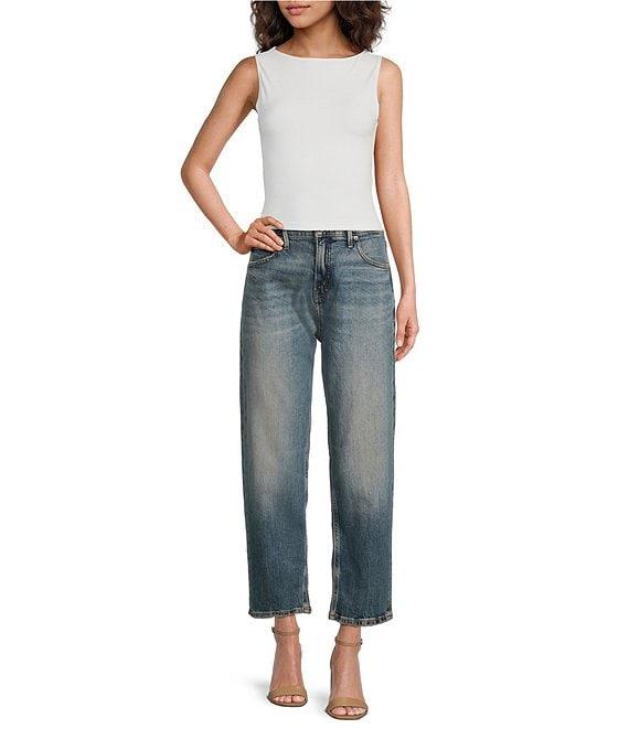 Good American Good Standard Mid Rise Straight Jeans Product Image