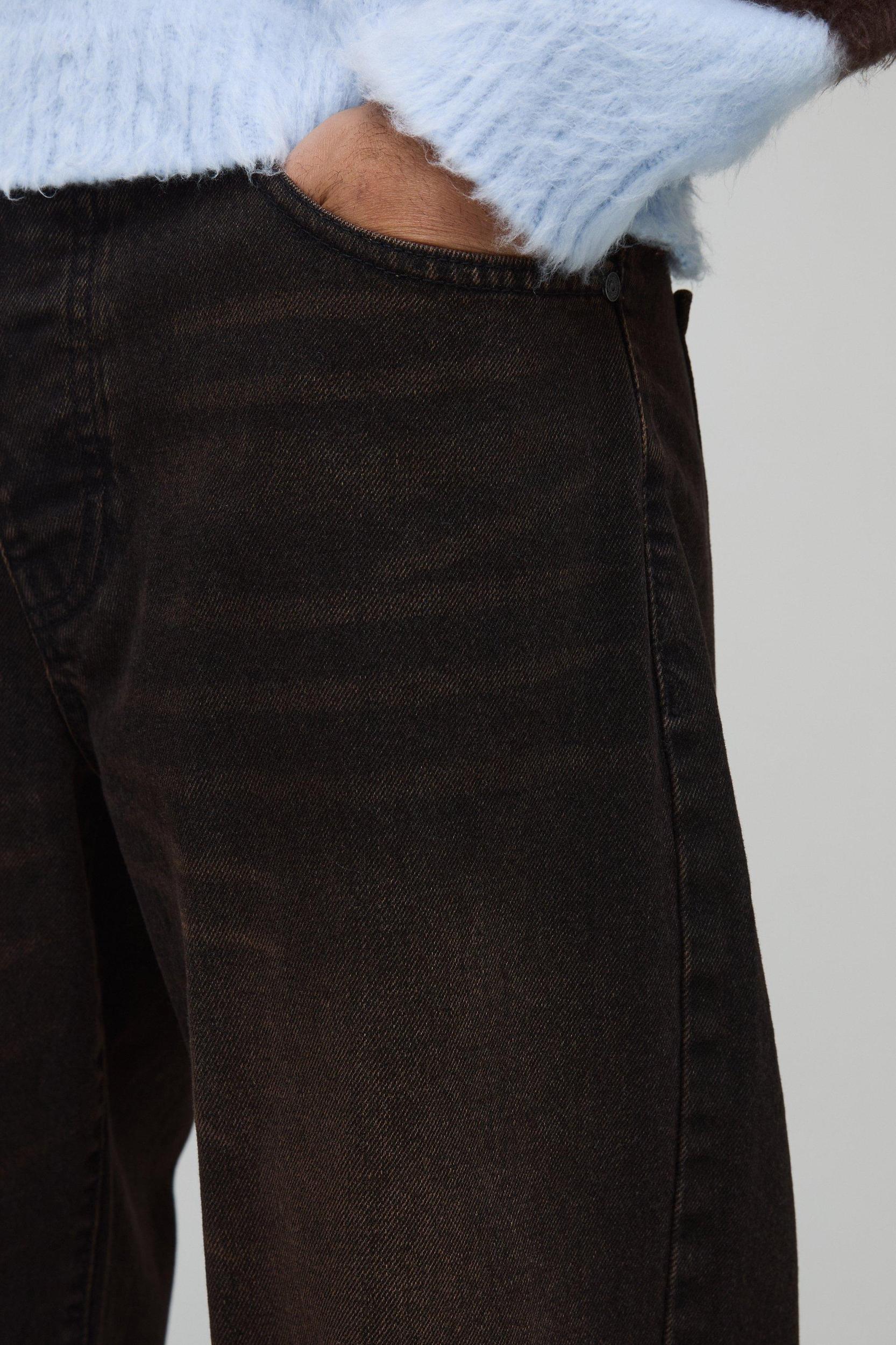 Relaxed Rigid Extreme Washed Jeans | boohooMAN USA Product Image