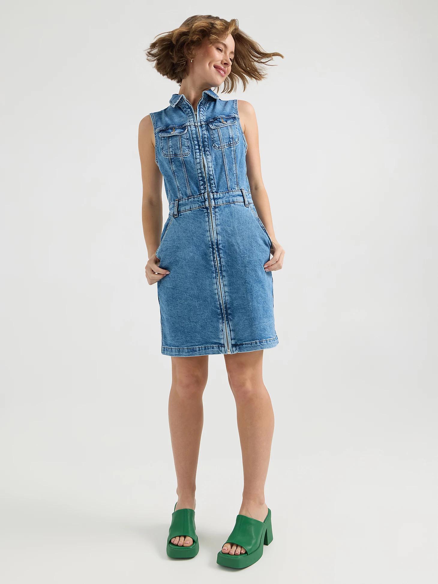 Women's '70s Union-All™ Zip-Up Dress | Women's Skirts & Dresses | Lee® Product Image