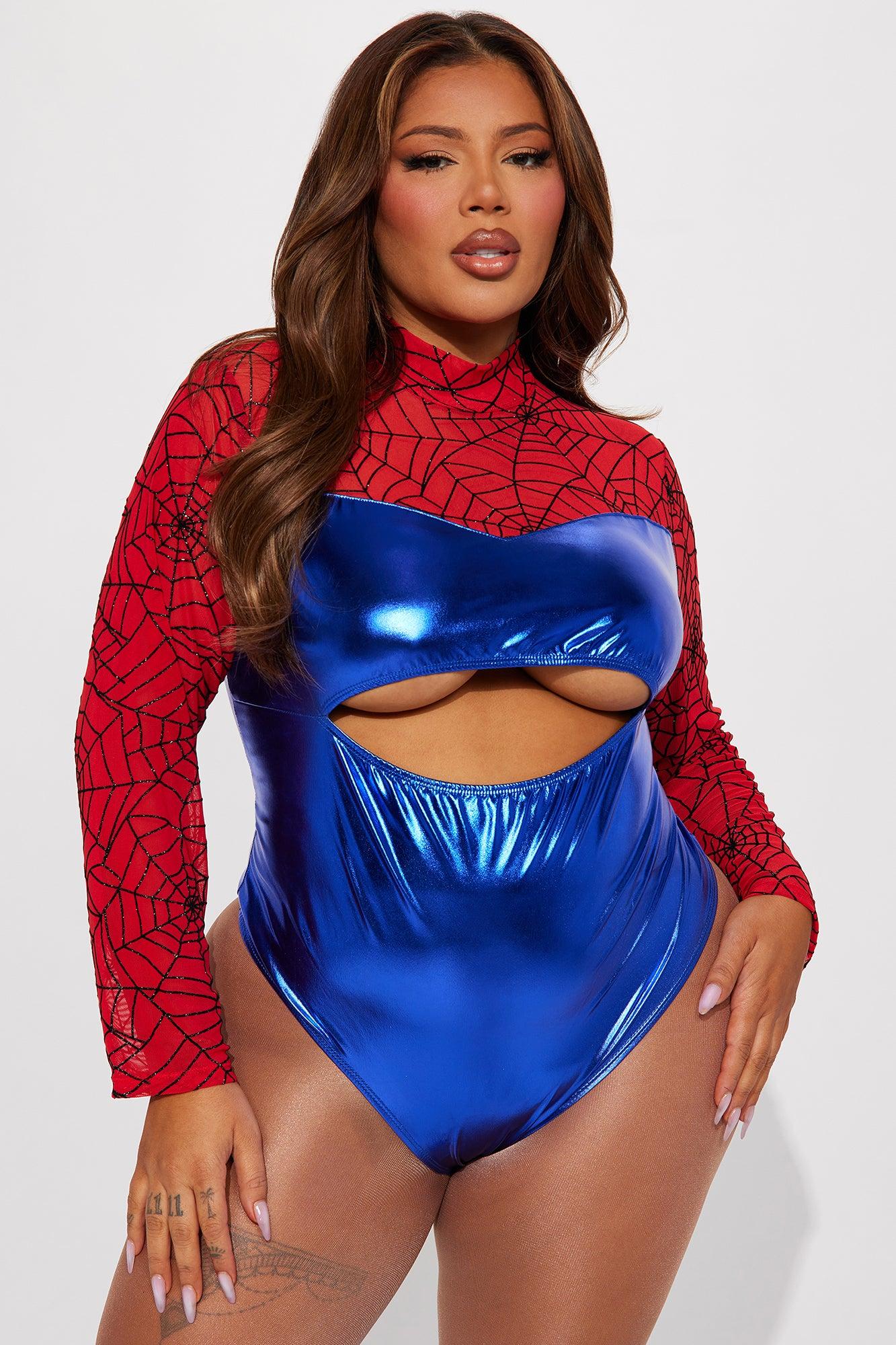 Spidey Hero Babe 2 Piece Costume Set - Blue/combo Product Image