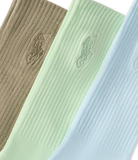 Polo Ralph Lauren Mineral Wash Crew Socks 3-Pack Product Image