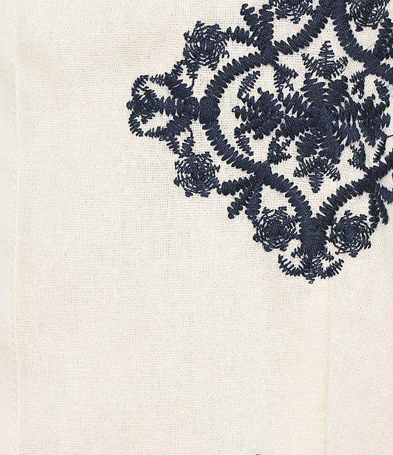 A Loves A Woven Embroidered Sleeveless Tank Strap Sweetheart Neckline Cropped Coordinating Bralette Top Product Image