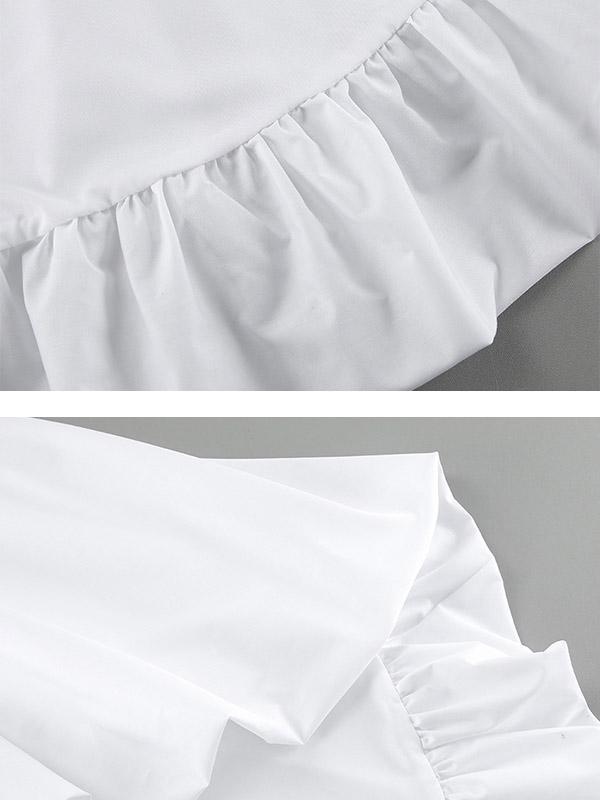 High-Low Sleeveless Elasticity Pleated Solid Color Split-Joint Tube Blouses&Shirts Tops Product Image