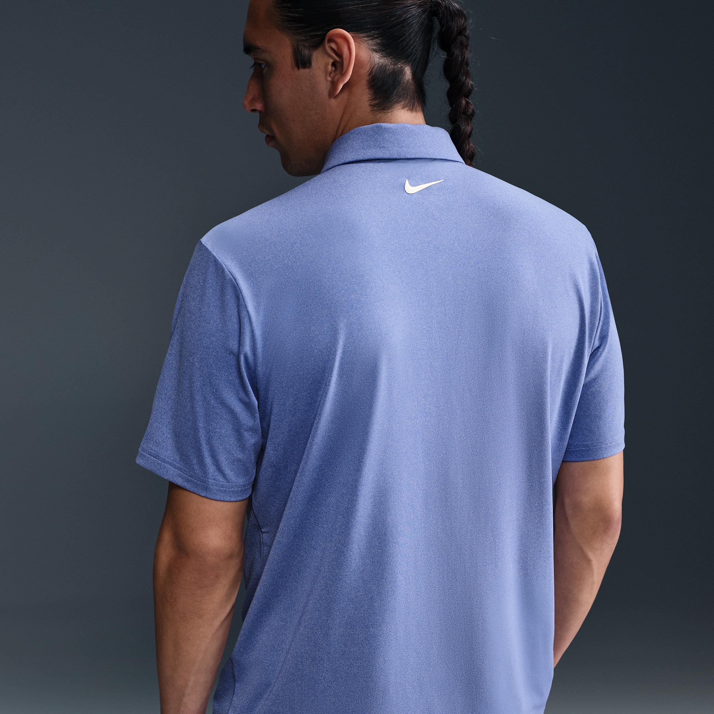 Nike Mens Tour Dri-FIT Heathered Golf Polo | FZ7473-490 Product Image