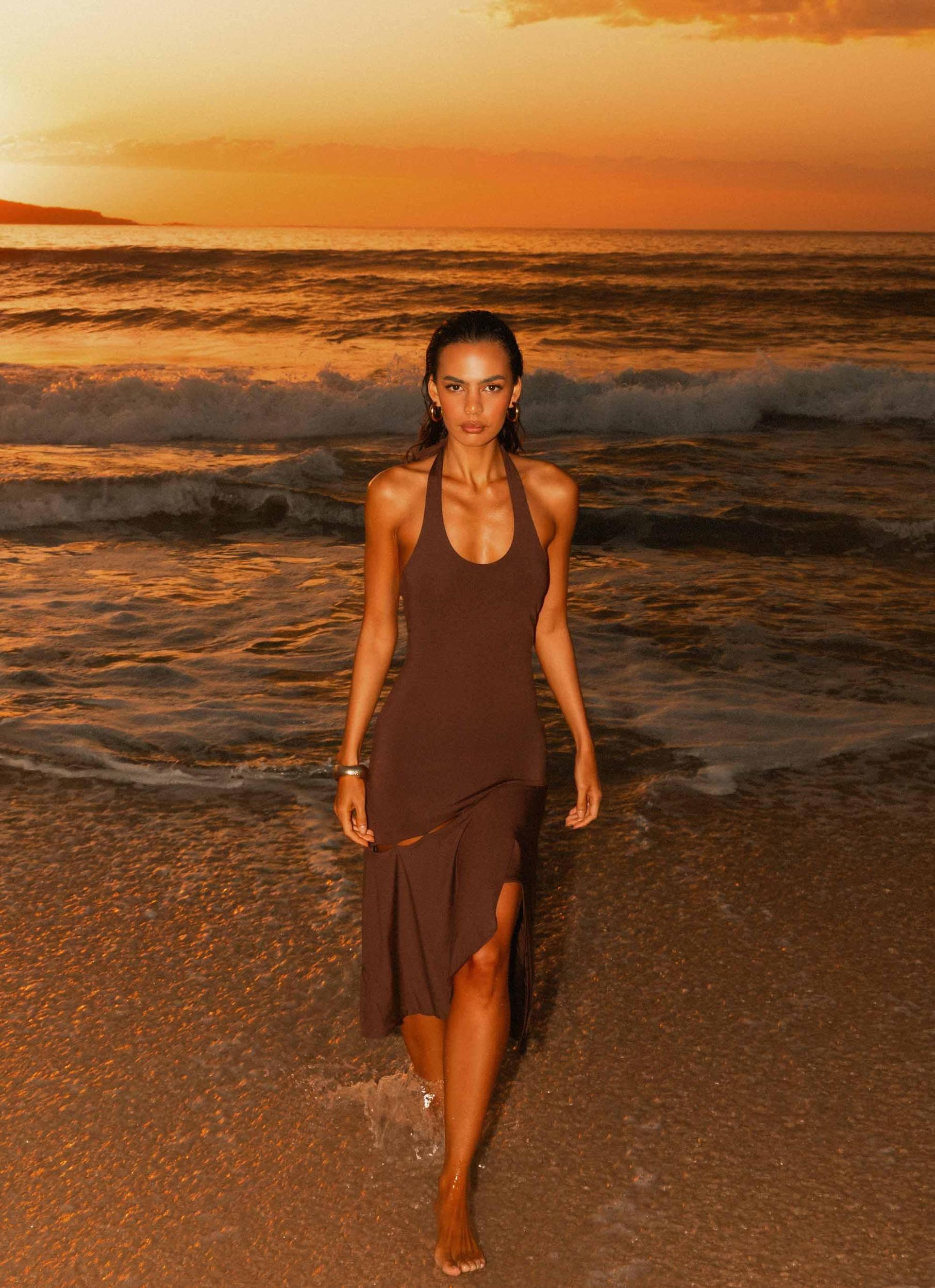 Fast Times Midi Dress - Chocolate Product Image