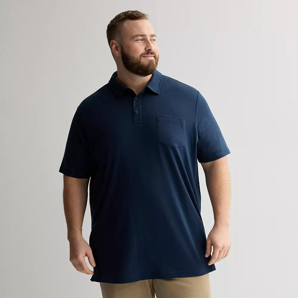 Big & Tall Sonoma Goods For Life® The Super Soft Polo, Men's, Size: 3XL Tall, Blue Product Image