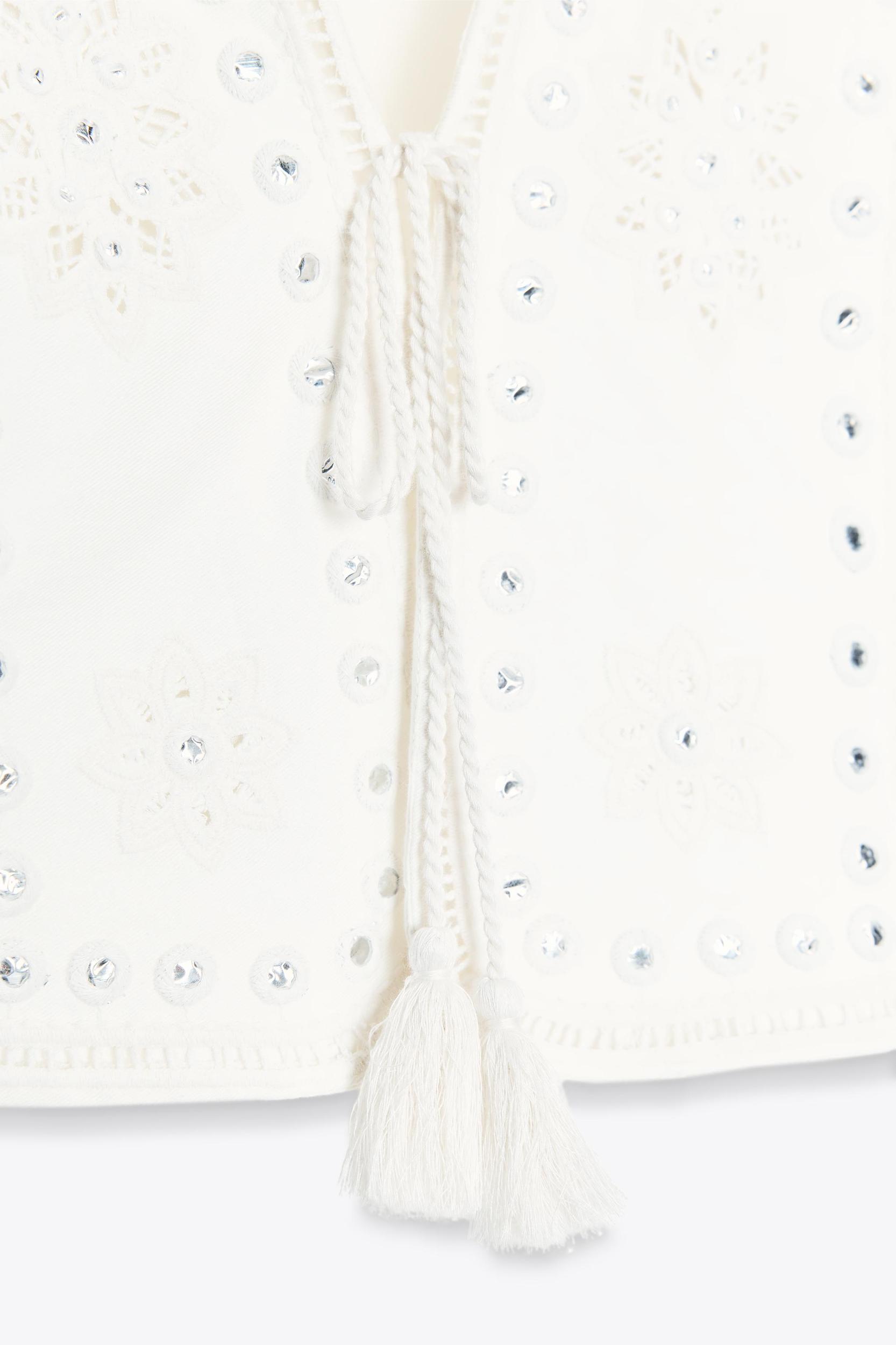 EMBROIDERED MIRROR VEST TOP Product Image