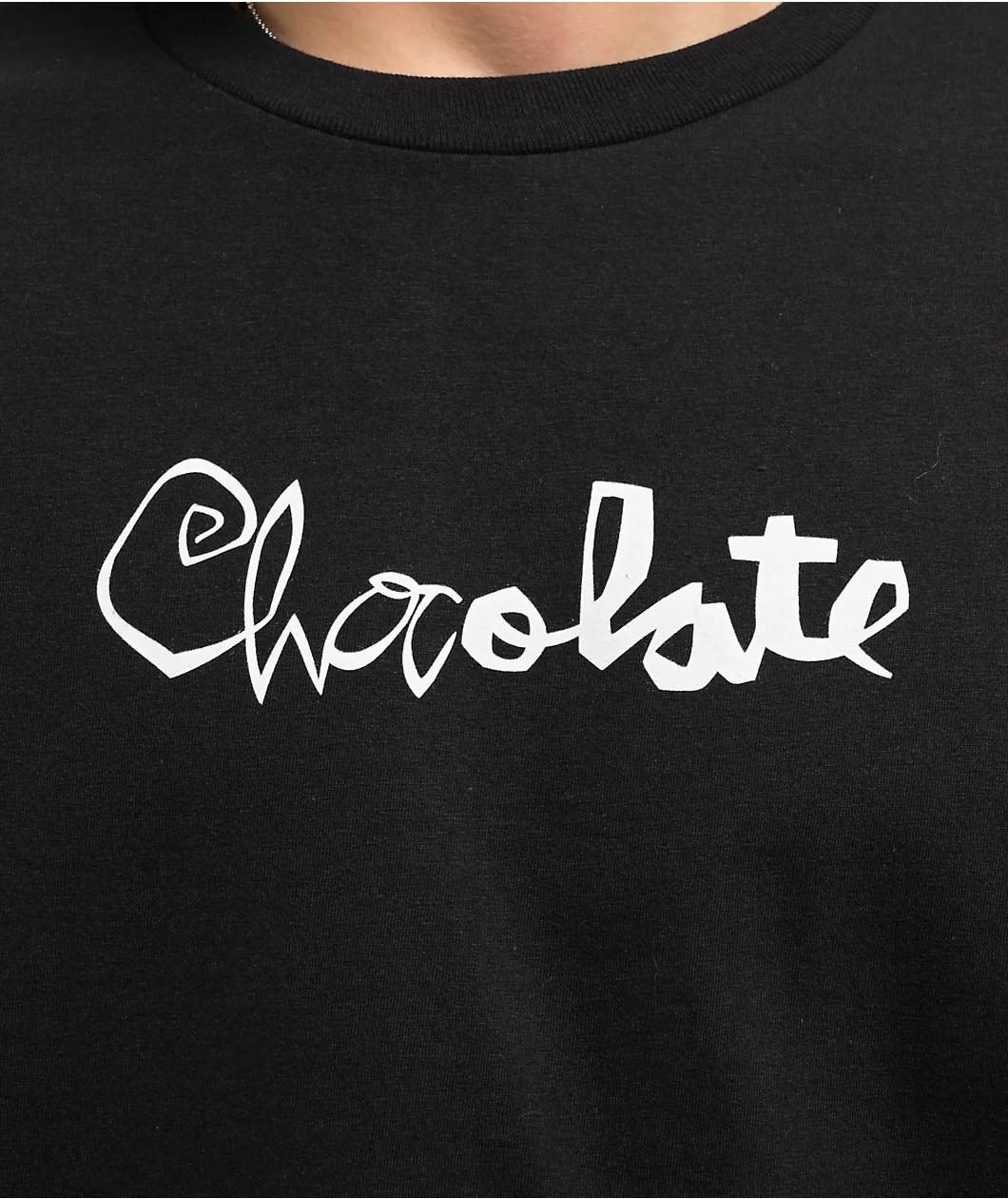 Chocolate Then Now Black T-Shirt Product Image