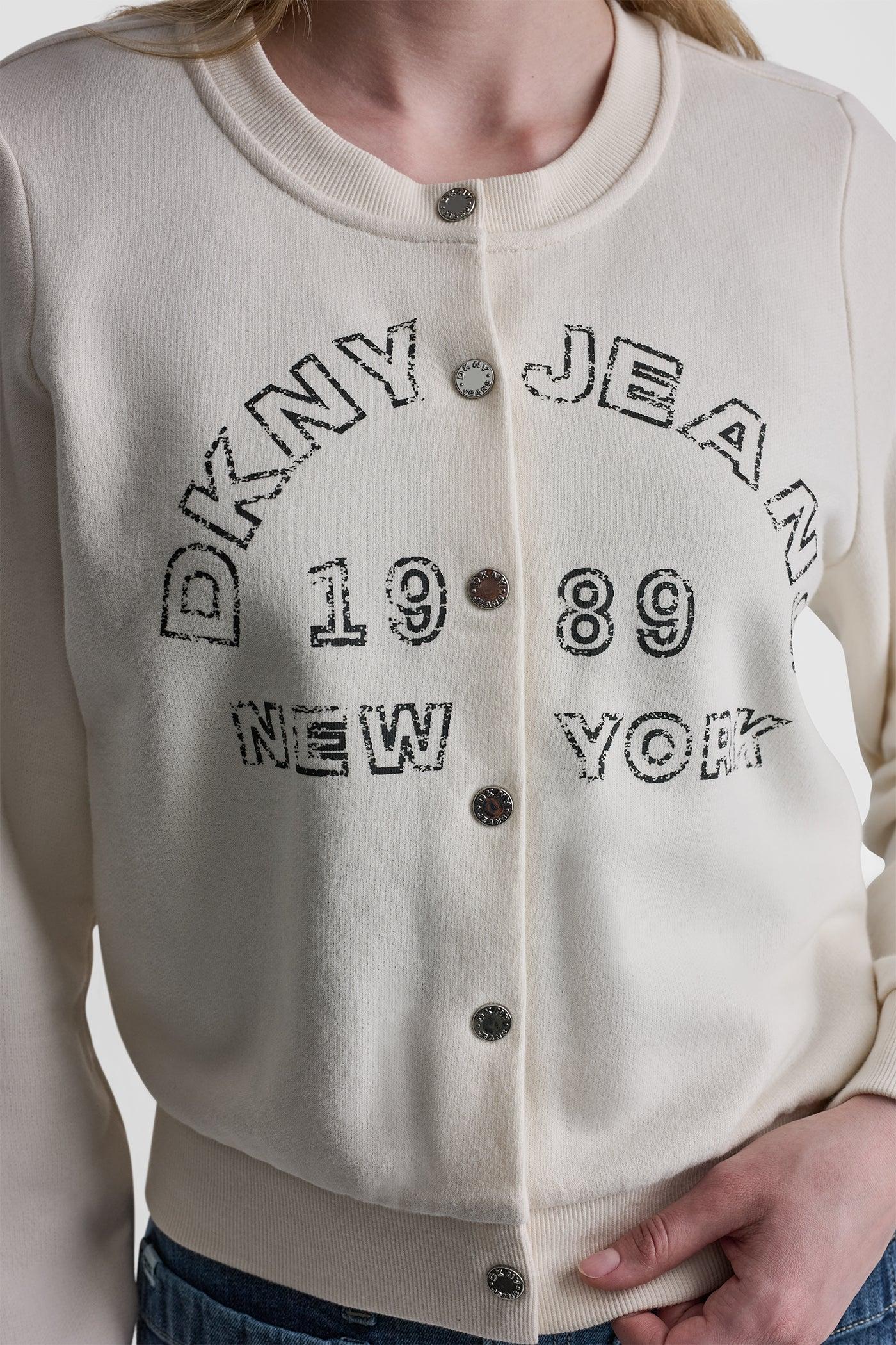 BUTTON FRONT SHRUNKEN LOGO JACKET Product Image