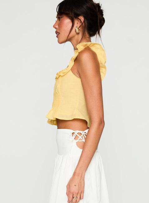 Isadoria Frill Top Yellow Product Image
