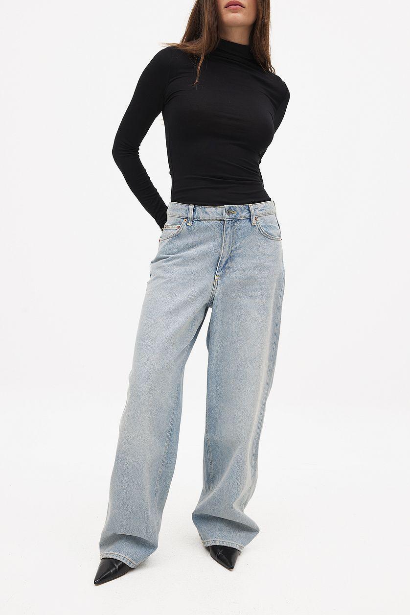 Loose Low Waist Long Jeans Product Image