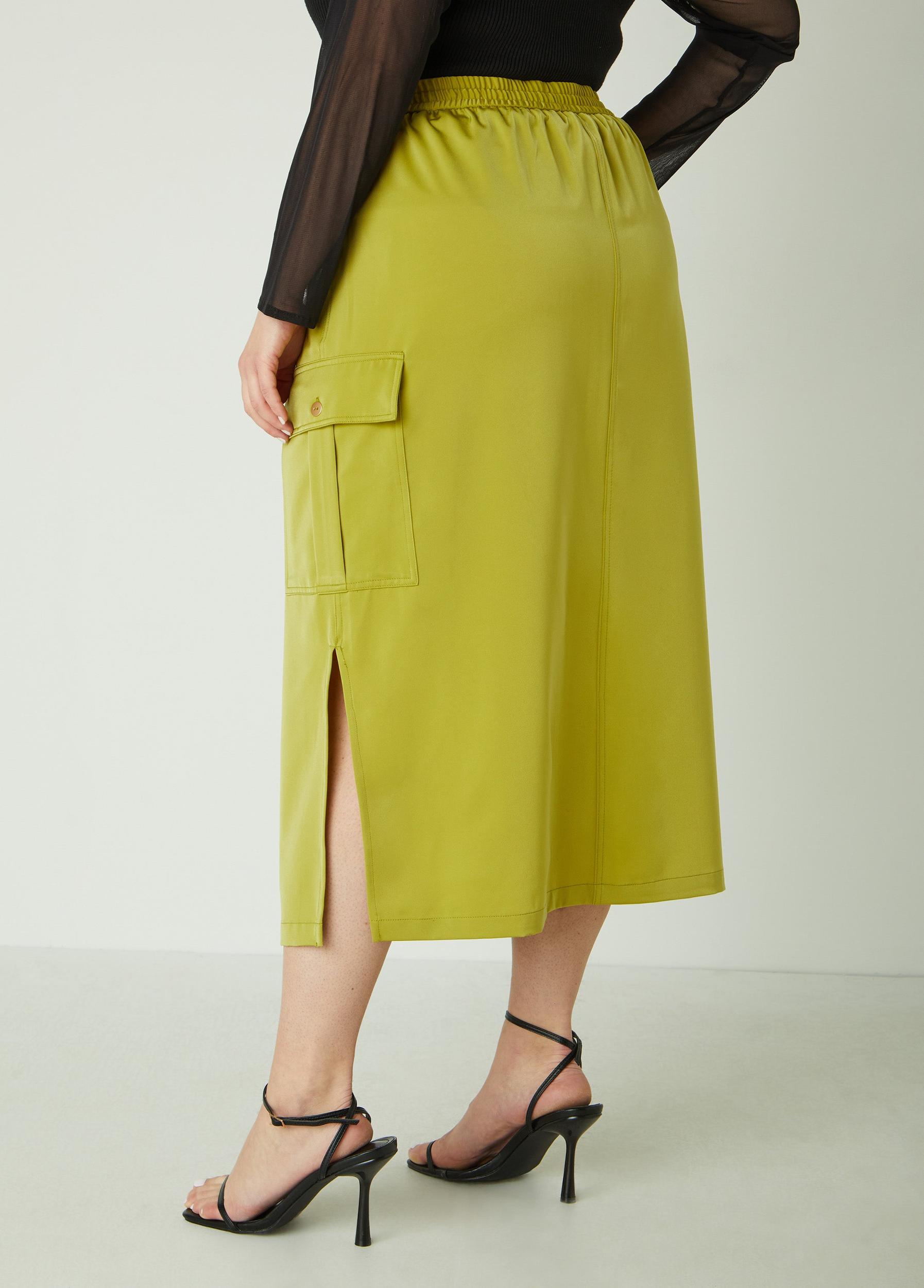Satin Cargo Skirt Product Image