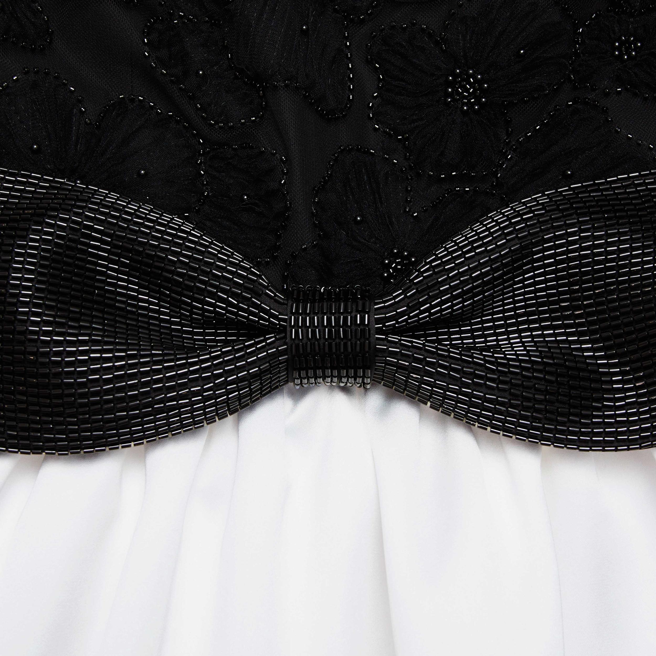 Black And White Tulle Mini Dress Product Image