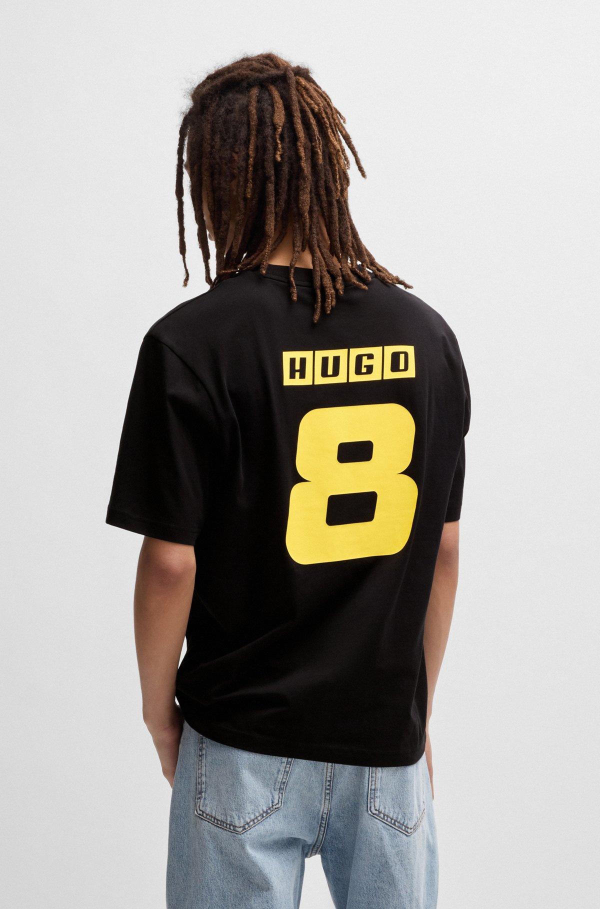 Cotton-jersey T-shirt with football-inspired prints Product Image