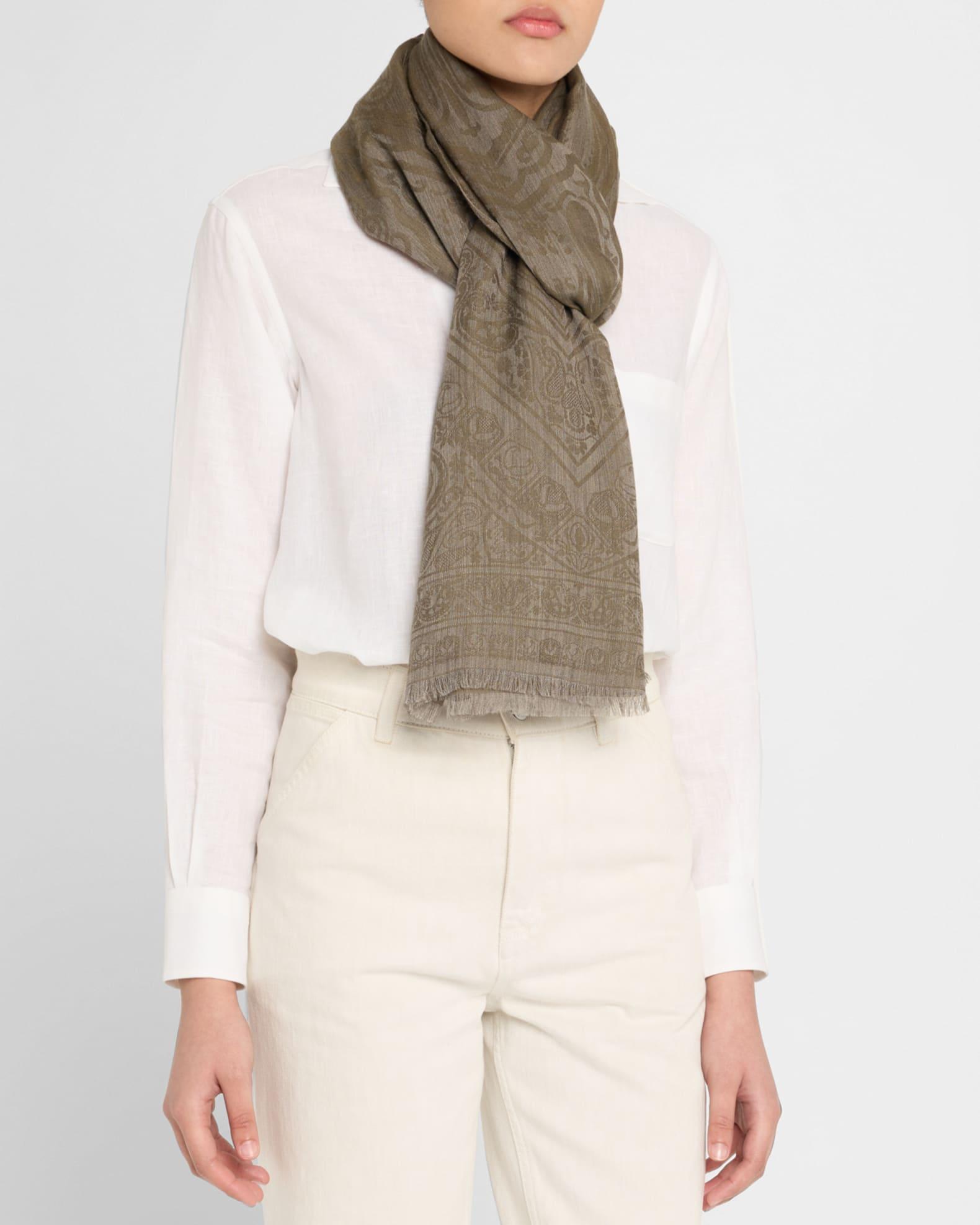 Sherazade Paisley-Print Cashmere Blend Scarf Product Image