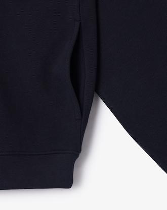 Men's Loose Fit Zip Neck Piqué Sweatshirt Product Image