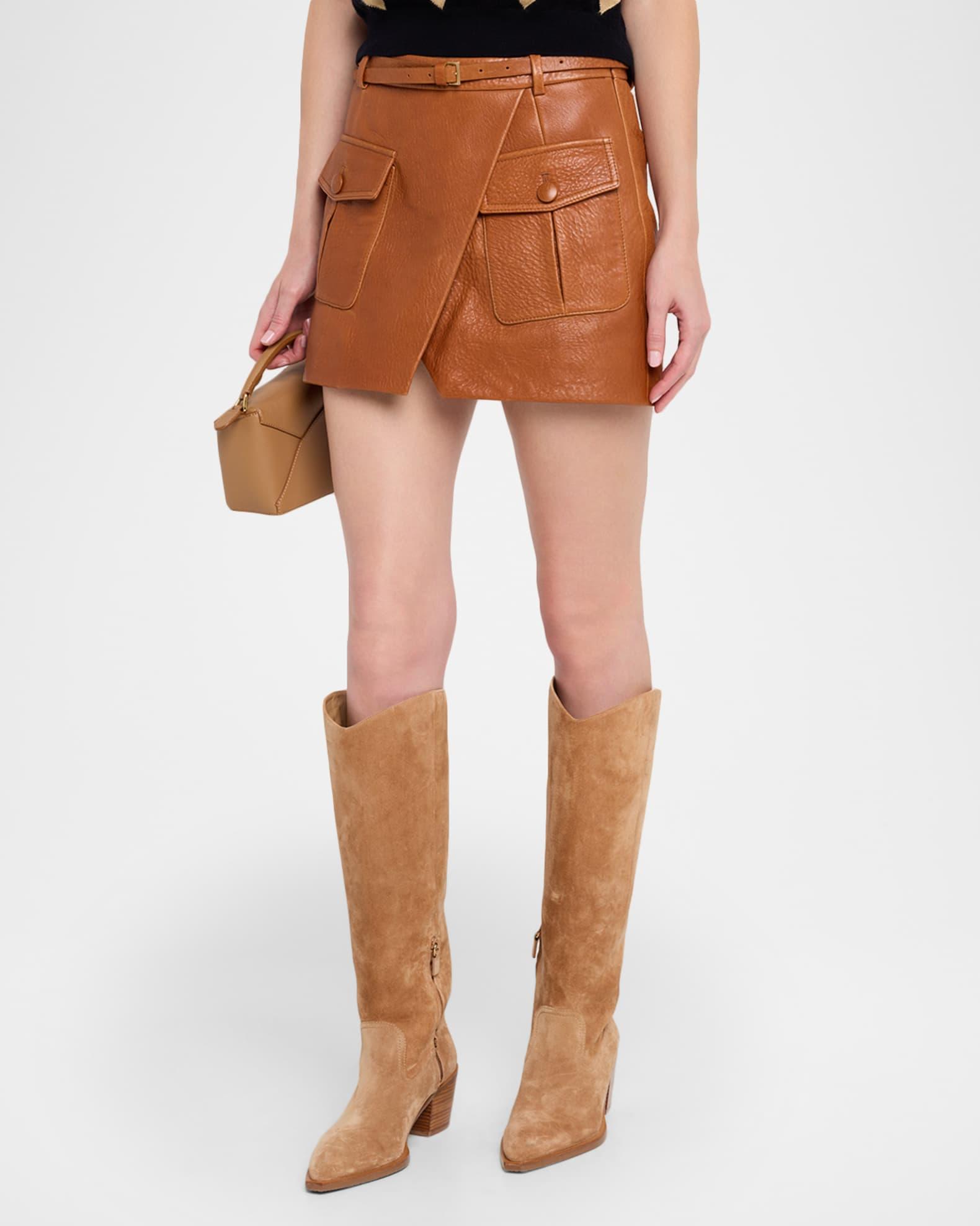 The Leather Cargo Skirt Product Image