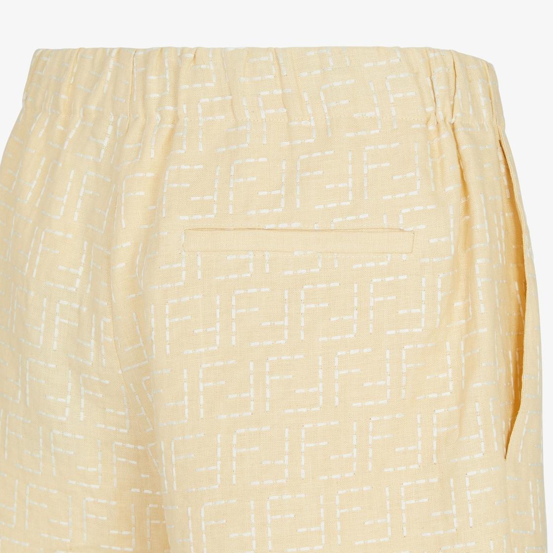 BermudasYellow linen FF jacquard shorts Product Image