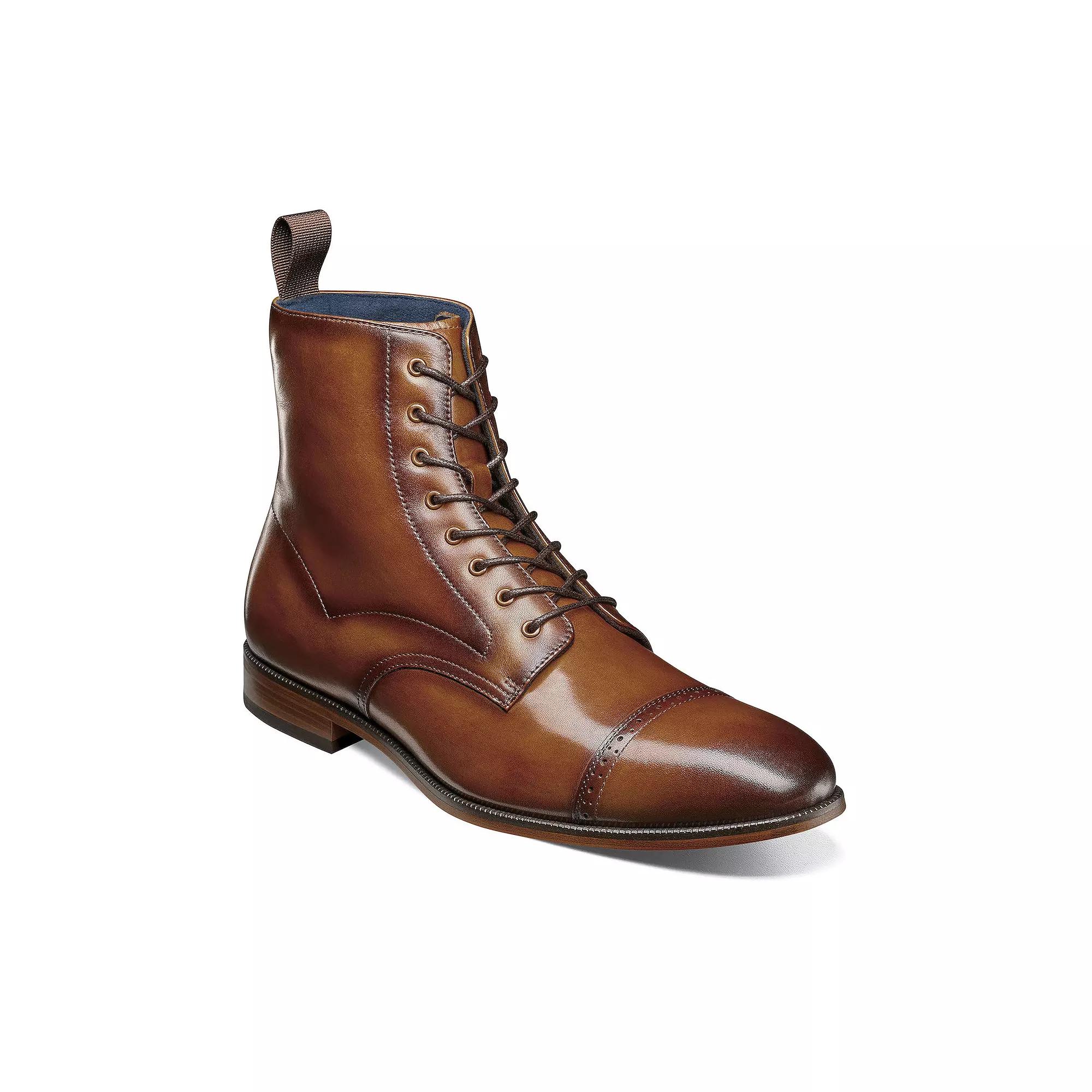 Stacy Adams Henry Men's Cap Toe Lace-Up Leather Boots, Size: 10.5 Product Image