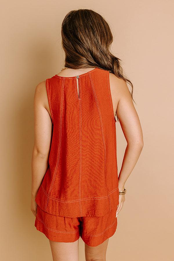 Soho Sunset A-Line Top in Rust Product Image